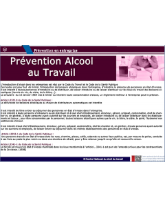 Affichage obligatoire prévention alcoolisme