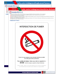 Pack interdiction de fumer et zone fumeurs