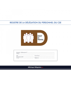 Registre de la délégation du personnel CSE
